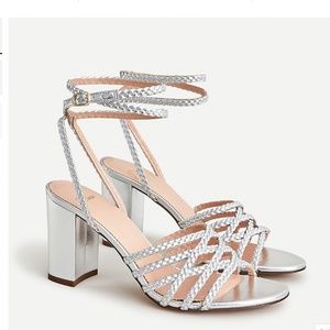 J. Crew Metallic Braided Sandal